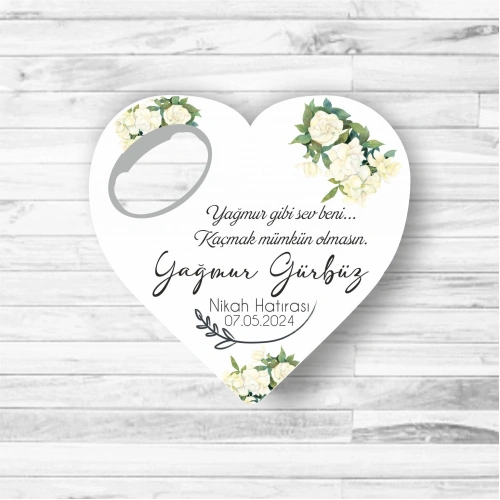 Beyaz Gül Temalı Kalp Açacak