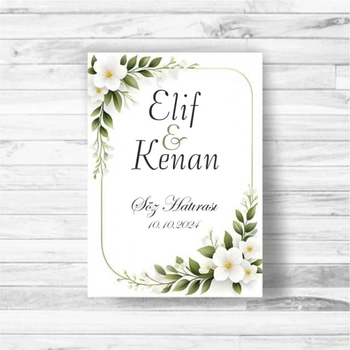 Yeşil Tema Ahşap Magnet