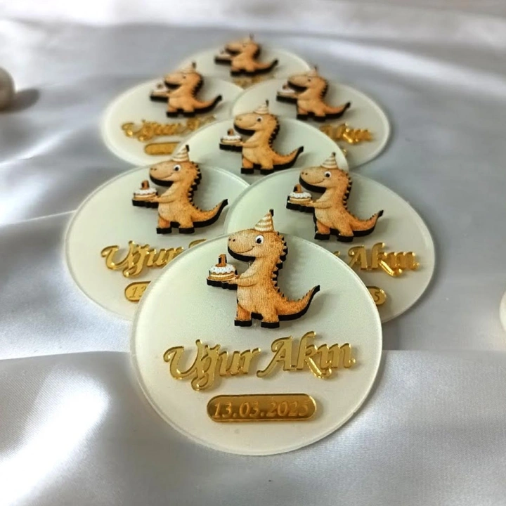 Sevimli Dinozar Boyamalı Magnet