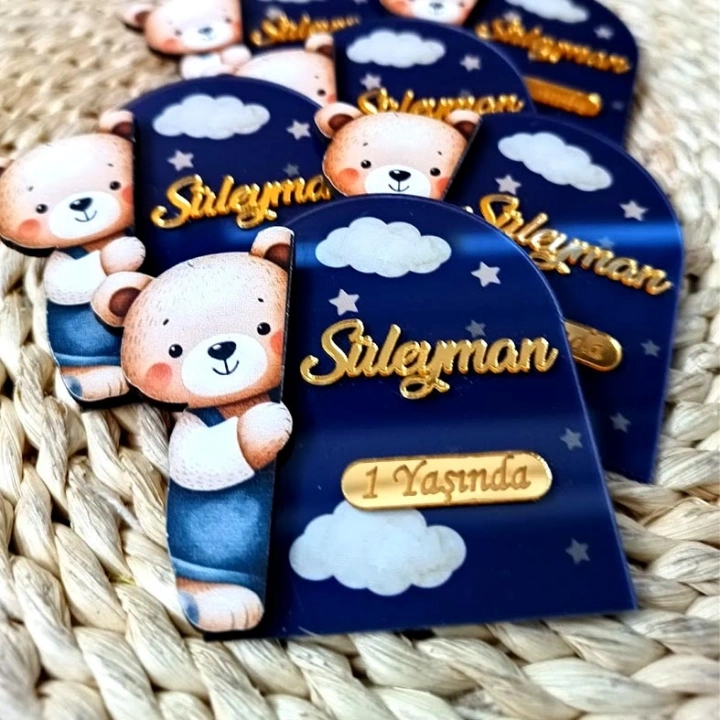 Ayıcıklı Pencere Model Boyamalı Magnet