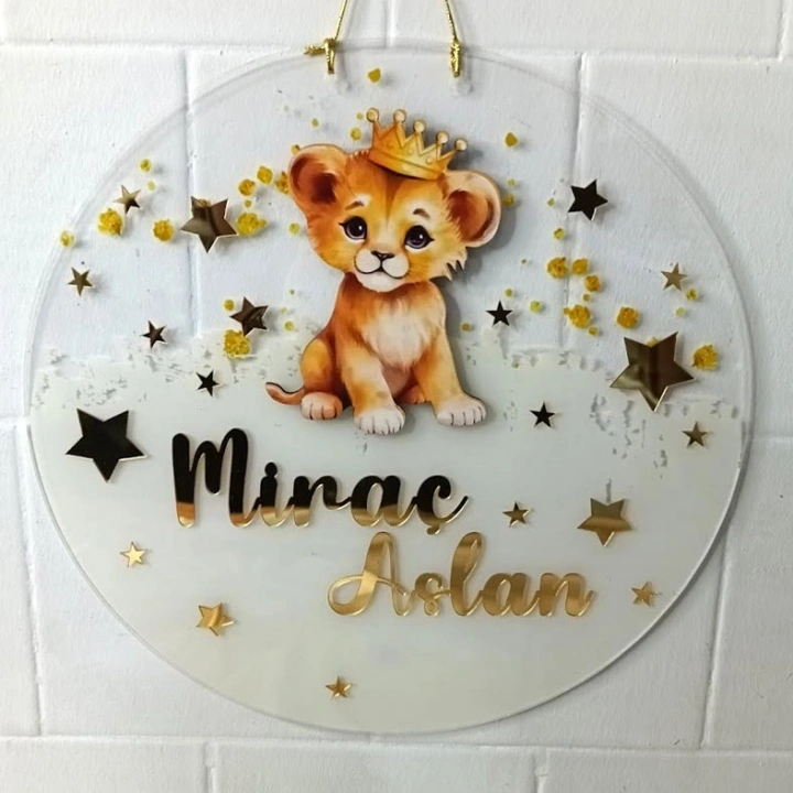 Aslan Temalı Kapı Süsü