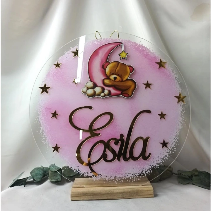 Baskıcı Amca Pembe Kapı Süsü