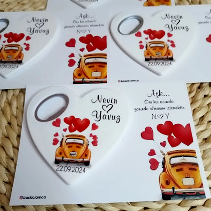 Baskıcı Amca Vosvoslu Kalp Açacak Magnet Kartlı