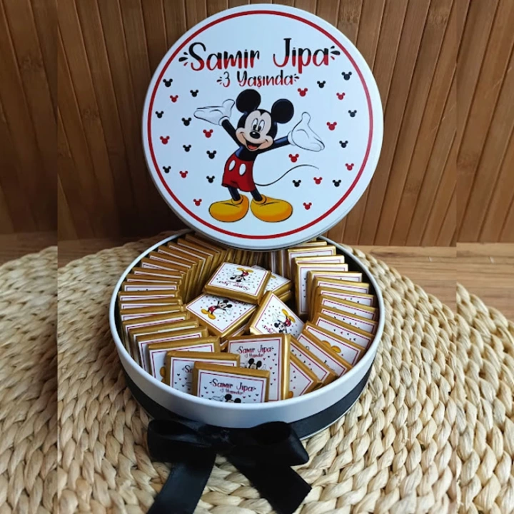 Mickey Mouse Temalı Hediyelik Bebek Çikolatası