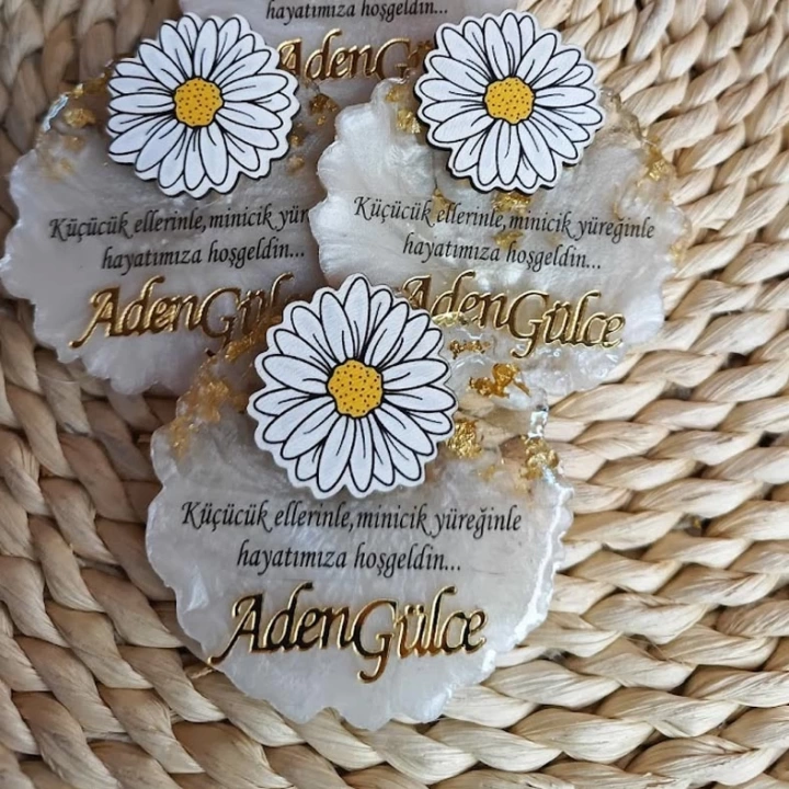 Baskıcı Amca Papatyalı Epoksi Magnet