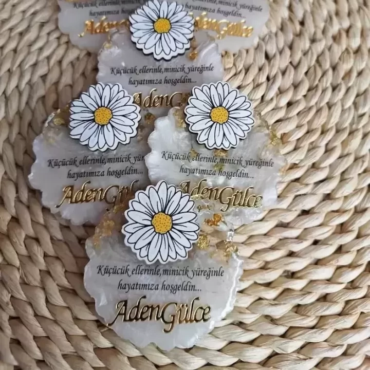 Baskıcı Amca Papatyalı Epoksi Magnet