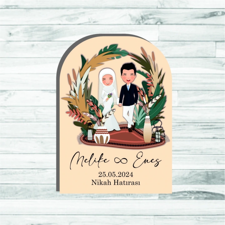Nikah Ahşap Magnet