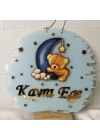 Mavi Ay Ayıcıklı Kapı Süsü