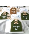 Ayıcık Temalı  Boyamalı Kartlı Magnet