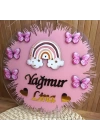 Baskıcı Amca Kelebek Temalı Kapı Süsü