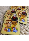 Baskıcı Amca Sevimli Karakterli Fotoğrafı Ahşap Magnet