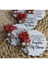 Çiçek Süslemeli Ahşap Hediyelik Magnet
