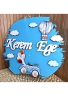 Araba Temalı Boyalı Kapı Süsü