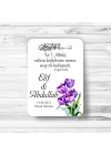 Mor Lale Temalı Ahşap Magnet