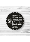 Siyah Temalı Dualı Ahşap Magnet