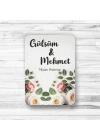 Gül Temalı Ahşap Magnet