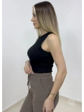 Halter Yaka Dar Kesim Basic Atlet - Siyah