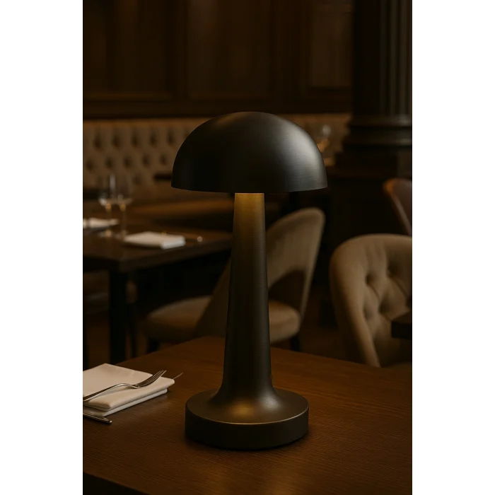 3 Işık Renkli Şarjlı Dim Edilebilir Masa Lambası Siyah Kasa Ct-8428.