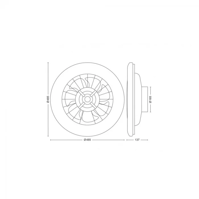 Philips Amigo Fanlı Tavan Lambası (42W Vantilatör + 20 W Aydınlatma Gücü) Simli Tasarım