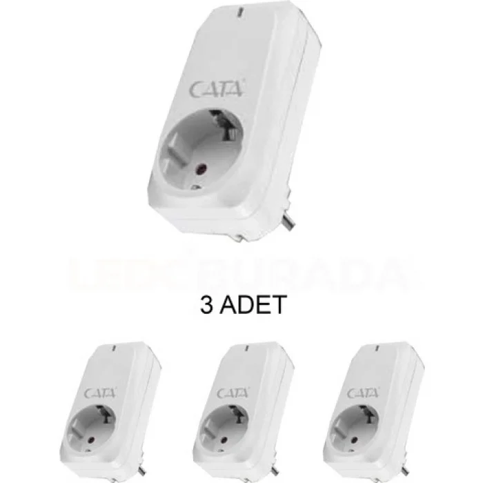 Cata CT-9186 3’lü Paket Priz Regülatör Akım Koruma 1 Priz Özellikli Güçlü Koruma