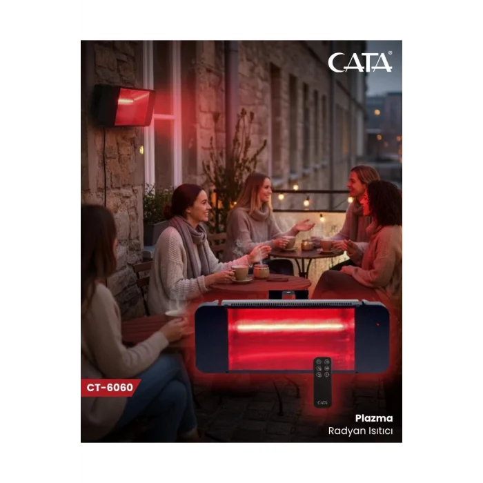 CT-6060 Plazma Dış Mekan Isıtıcı 3 Kademe Isı Ayarlı
