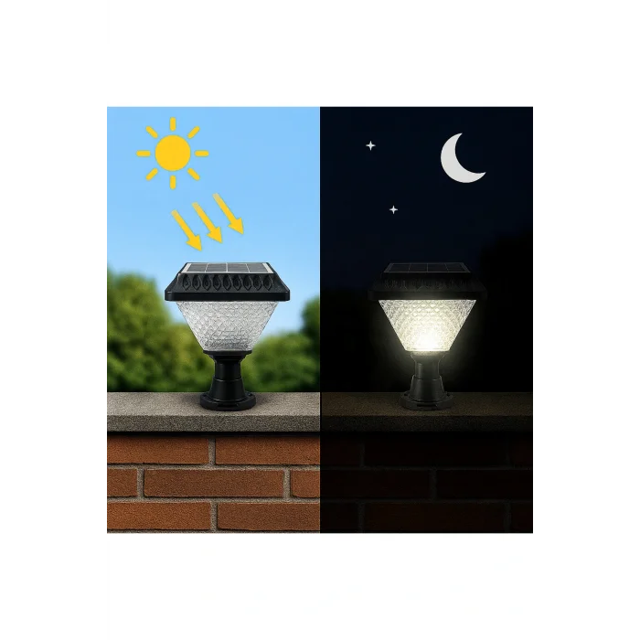 CT-7315 Solar Set Üstü Bahçe Armatürü Beyaz Işık