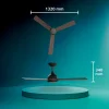 Philips Velyx Lambalı Tavan Vantilatörü 32W (Fan) + 24W (Işık) Siyah