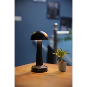 3 Işık Renkli Şarjlı Dim Edilebilir Masa Lambası Siyah Kasa Ct-8428.