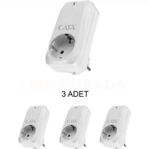 Cata CT-9186 3’lü Paket Priz Regülatör Akım Koruma 1 Priz Özellikli Güçlü Koruma