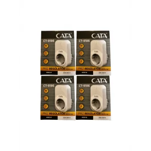 Cata CT-9186 4 Adet Akım Korumalı Tekli Kablosuz Priz 4000 W Yıldırım Koruması ile Güvenli Kullanım