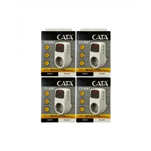 Cata CT-9187 4000W Akım Korumalı LED Göstergeli Priz 4 Adet Kompakt Tasarım ile Güvenli Kullanım