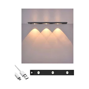 Cata Sensörlü Şarjlı Mıknatıslı 3 Farklı Işık Renkli Dimmerli 40cm Siyah / CT-2464