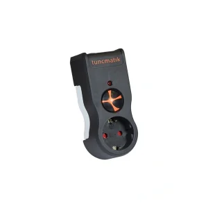 Tunçmatik Tekli Akım Korumalı Priz Siyah Powersurge / TSK19020