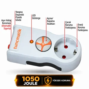 Tunçmatik TSK19019 / TSK5078 Tekli Akım Korumalı Priz