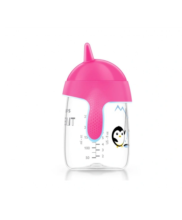 Avent Yeni Penguen Damlatmaz Bardak - 18m+ 12 340 ml - Pembe