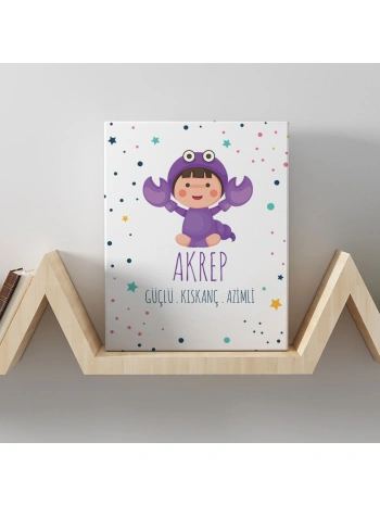 Akrep Burcuna Özel Tasarım Kanvas  Tablo