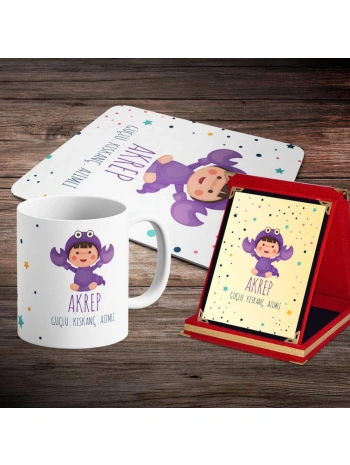 Akrep Burcuna Özel Tasarım Sevimli Hediye Seti