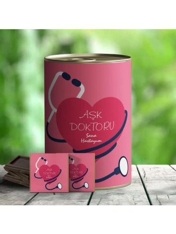 Aşk Doktoru Temalı Hediye Çikolata Konservesi