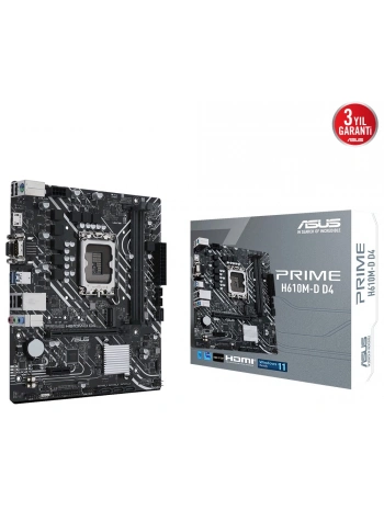 ASUS PRIME H610M-D DDR4 3200(OC) VGA HDMI DP M.2 mATX 1700p