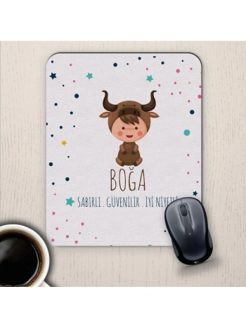 Boğa Burçlarına Özel Sevimli Mouse Pad