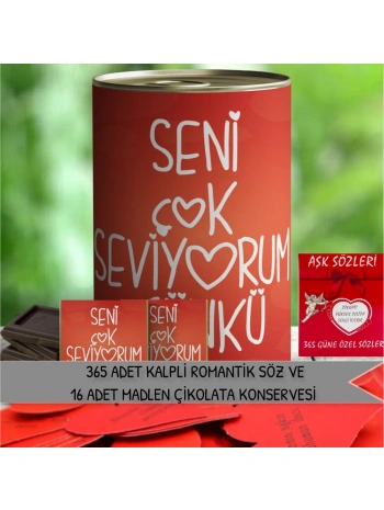 Madlen Çikolatalı Romantik Hediye Konservesi
