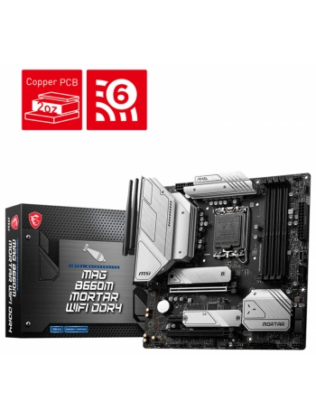 MSI MAG B660M MORTAR WIFI DDR4 4800(OC) Mhz  mATX