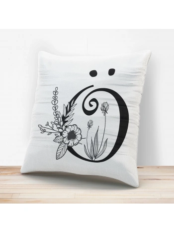 Ö Harfi Tasarımlı Yastık Kılıfı