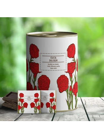 Özür Dilerim Temalı Hediye Çikolata Konservesi