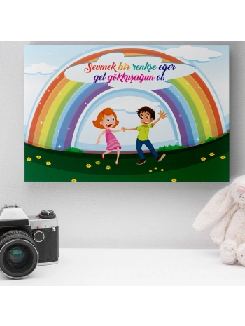 Romantik Tasarımlı Mini Kanvas Tablo - No13