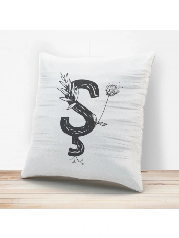 Ş Harfi Tasarımlı Yastık Kılıfı
