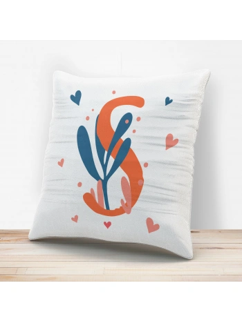 S Harfi Tasarımlı Yastık Kılıfı