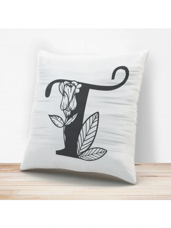 T Harfi Tasarımlı Yastık Kılıfı