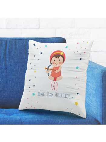 Yay Burcuna Özel Tasarımlı Sevimli Yastık Kılıfı