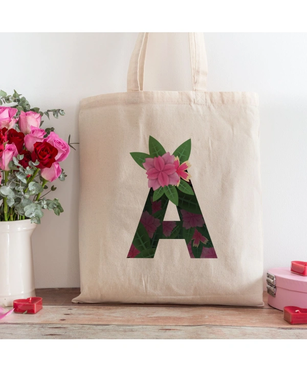 A Harfi Tasarımlı Alışveriş Plaj Bez Çanta